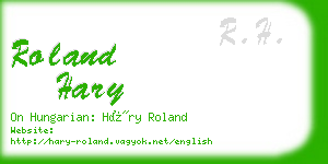 roland hary business card